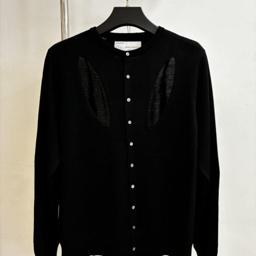 포르티아 블랙 모티브 퍼포인트 카디건 (그레이)