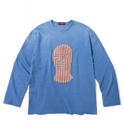 미국 국기 발라클라바 패치워크 스웨트셔츠 [인디고 염색]